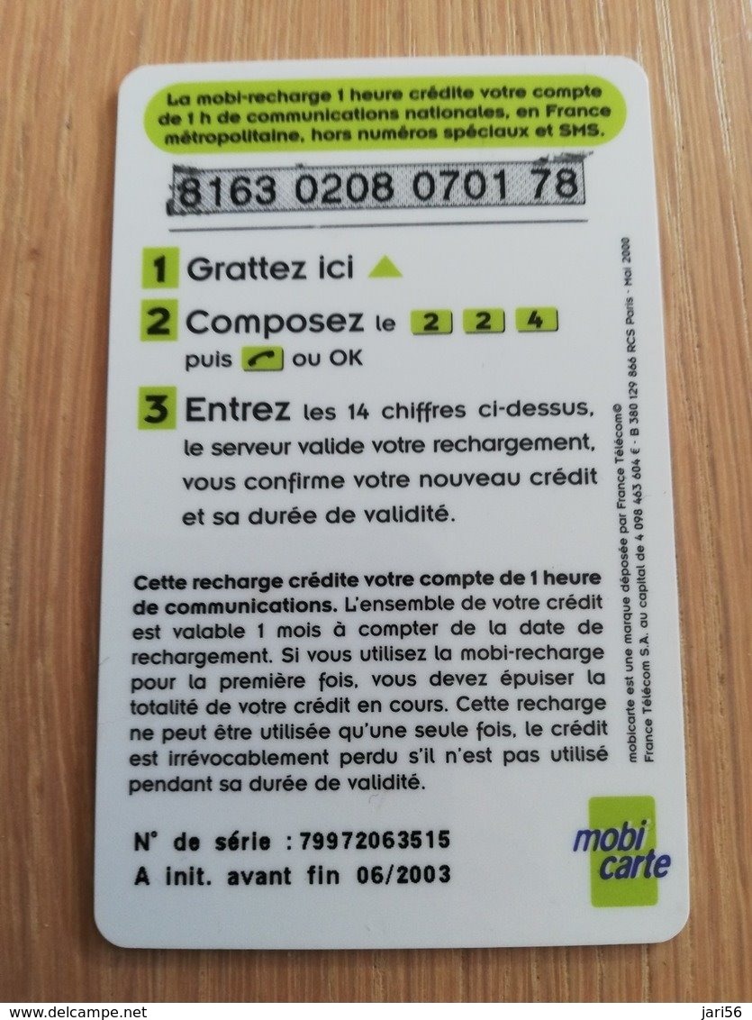 FRANCE/FRANKRIJK  Mobi Recharge    PREPAID  USED    ** 1473** - Mobicartes (GSM/SIM)