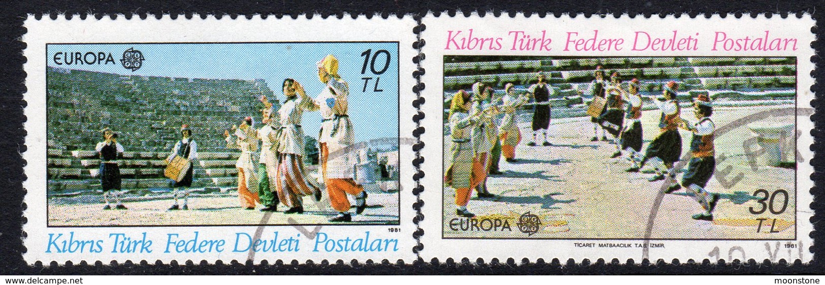 Cyprus Turkish 1981 Europa Folklore Set Of 2, Used, SG 106/7 (A) - Usati