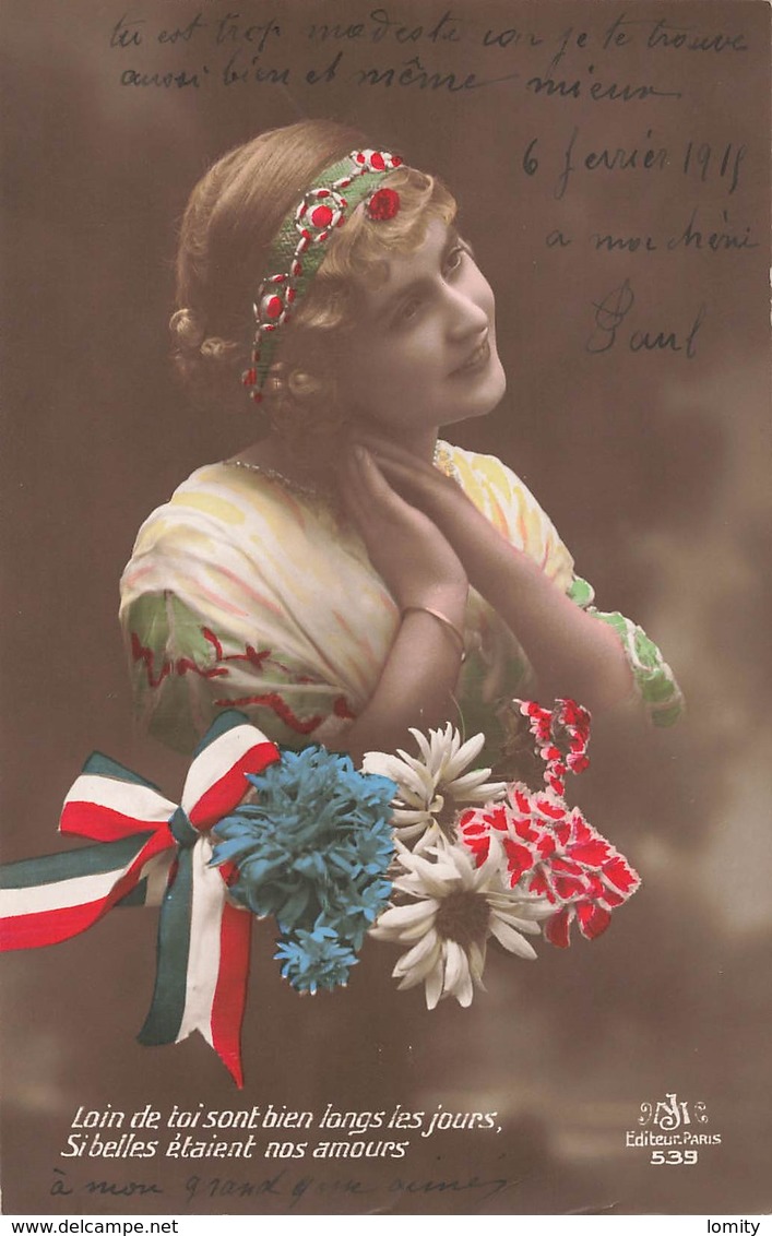 lot 16 cpa cartes patriotiques avec correspondance guerre 1914 1918 militaire carte patriotique femme poilu soldat