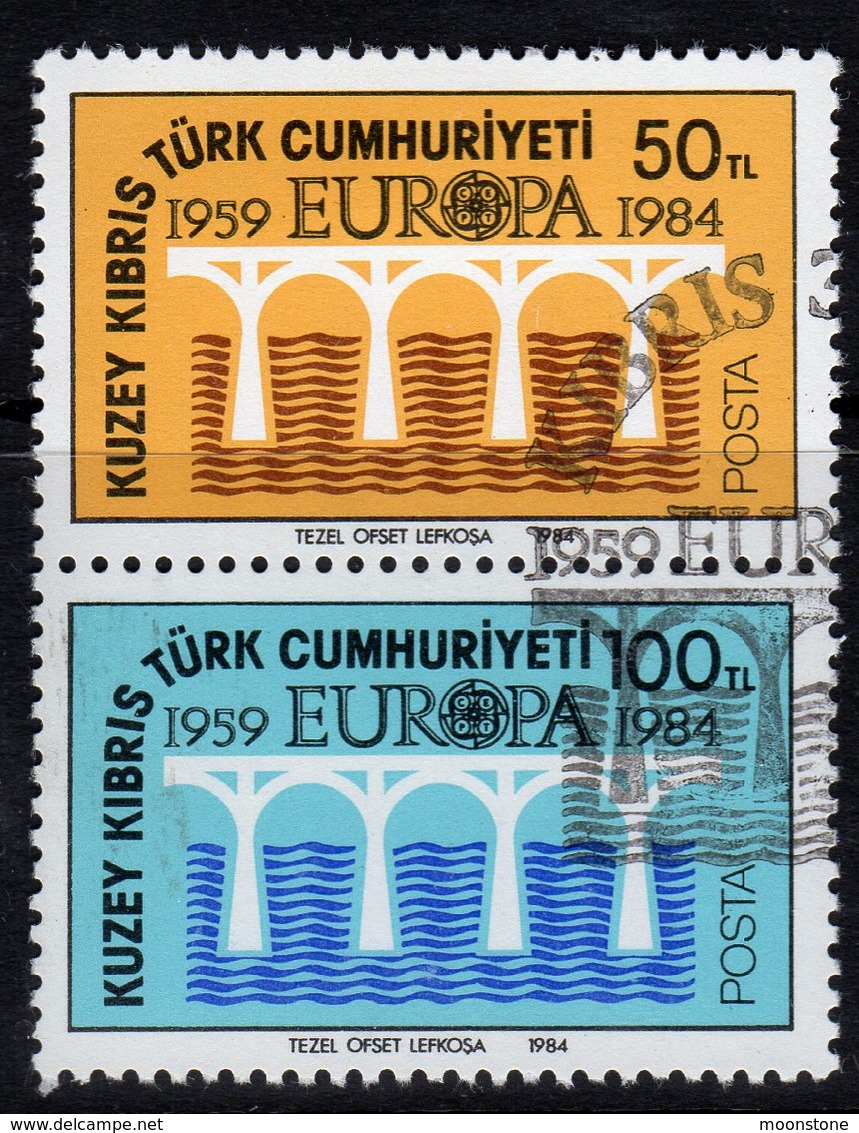 Cyprus Turkish 1984 Europa Bridges Vertical Pair, Used, SG 148/9 (A) - Used Stamps