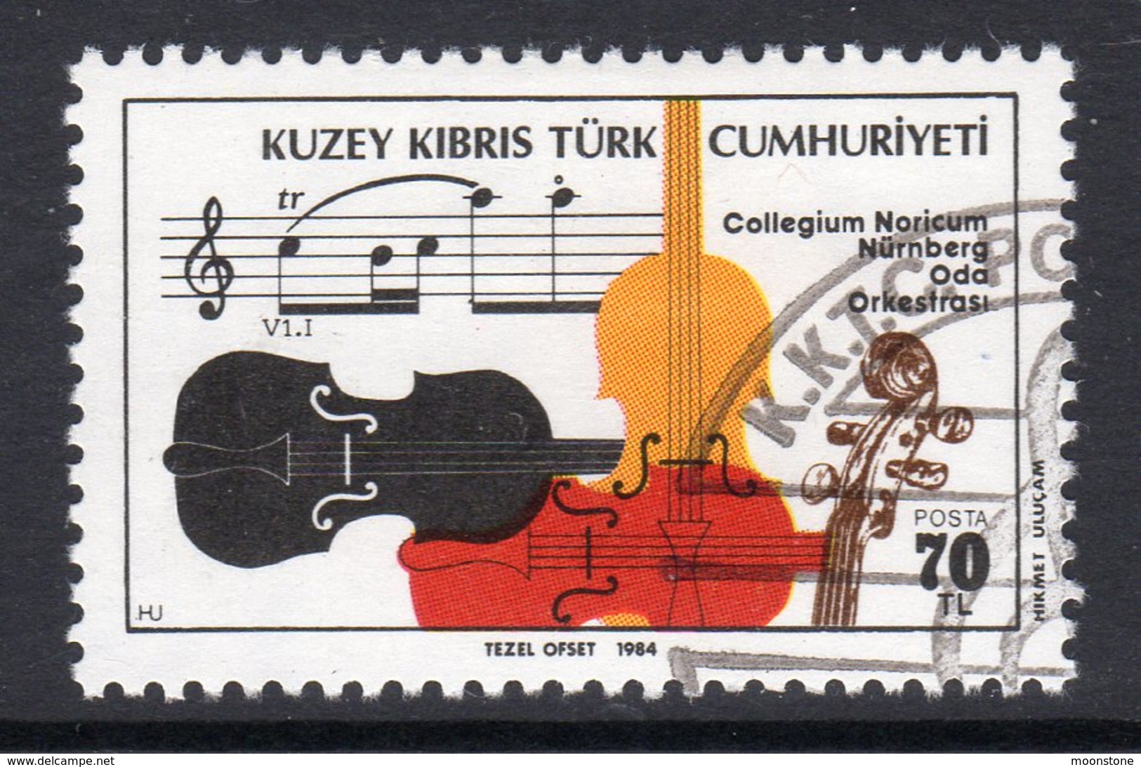 Cyprus Turkish 1984 Nurnberg Chamber Orchestra Visit, Used, SG 165 (A) - Usados