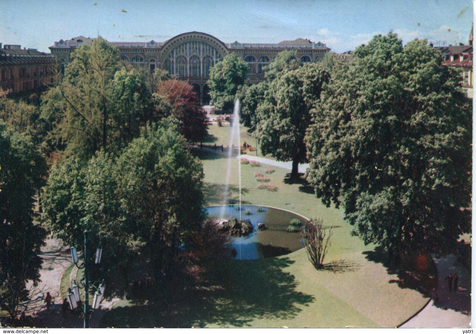 Torino - Giardini Della Stazione Di Porta Nuova (viaggiata 1959) - Stazione Porta Nuova