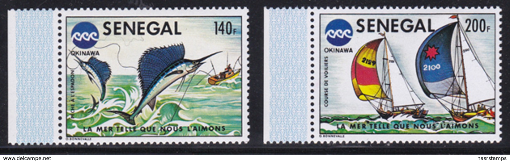 Senegal - 1976 - ( Oceanexpo 75, 1st Intl. Oceanographic Exhib., Okinawa - Sailfish Fishing ) - MNH (**) - Senegal (1960-...)