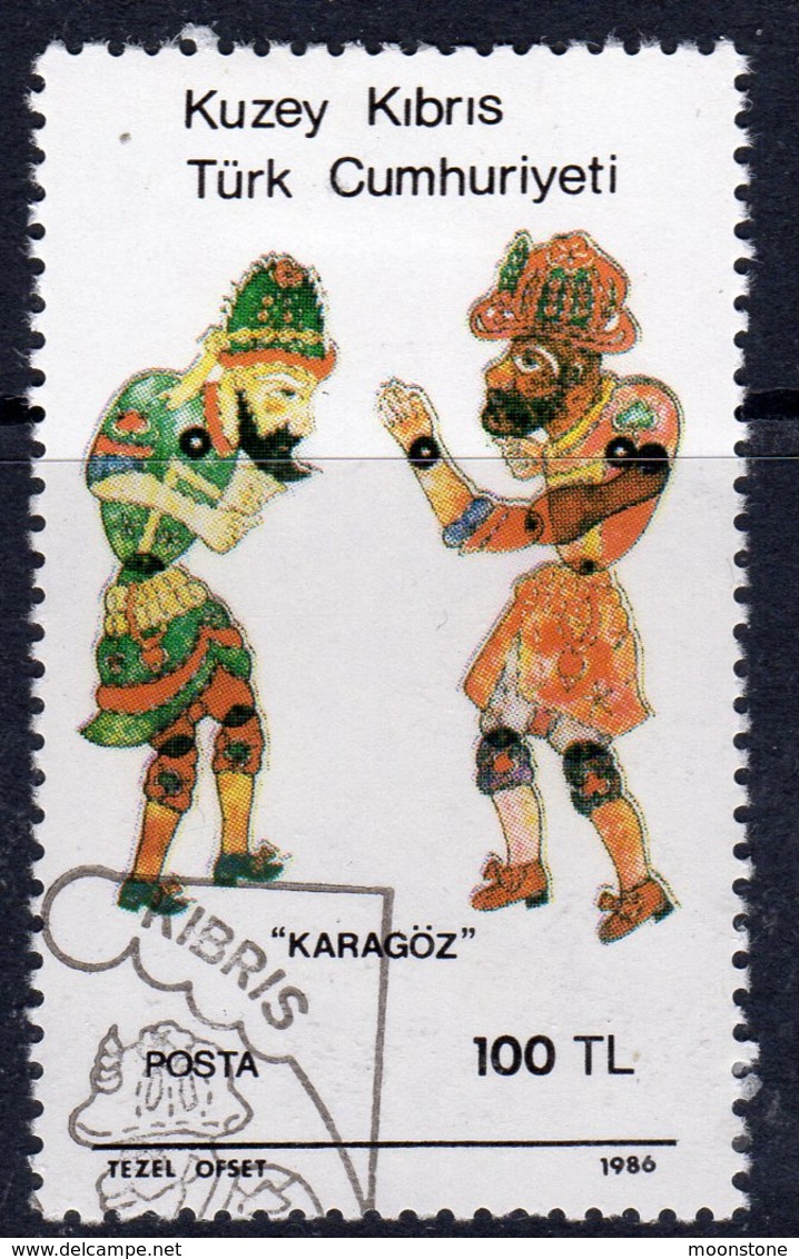 Cyprus Turkish 1986 Karagoz Folk Puppets, Used, SG 188 (A) - Used Stamps