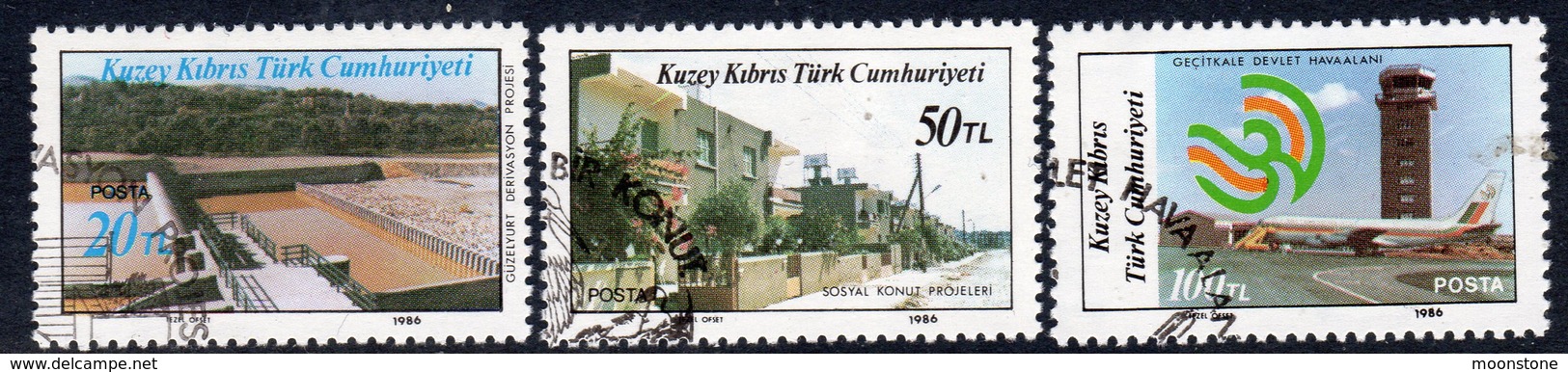 Cyprus Turkish 1986 Modern Development I Set Of 3, Used, SG 197/9 (A) - Usados