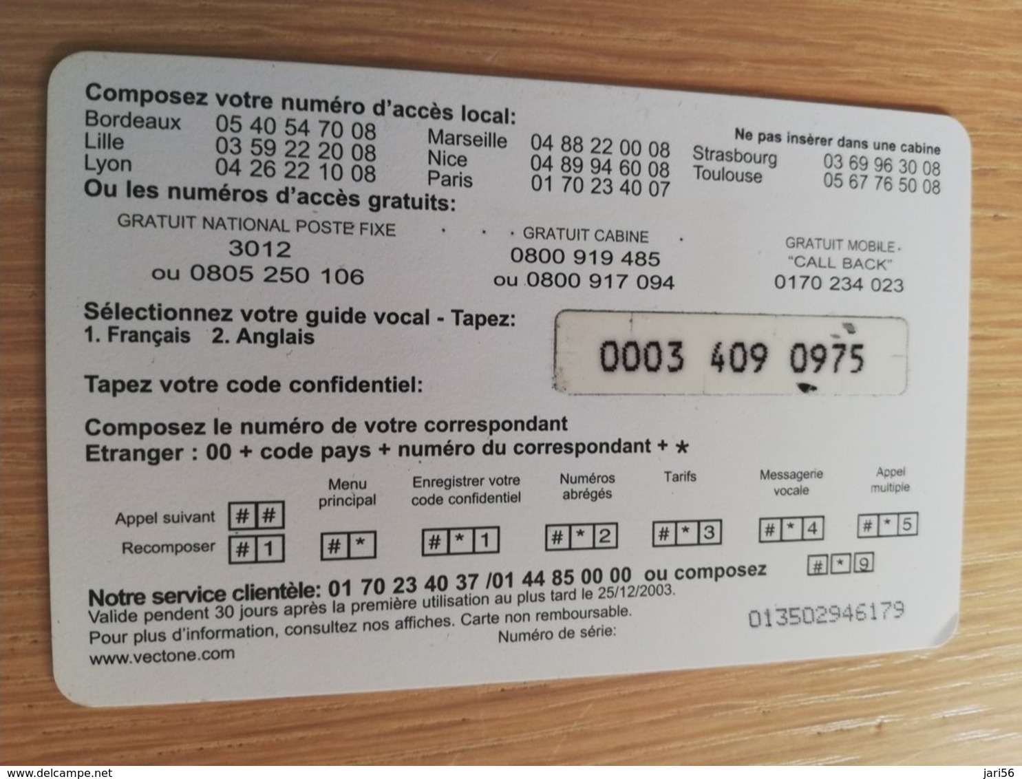 FRANCE/FRANKRIJK   EUREKA % 7,50      PREPAID  USED    ** 1491** - Nachladekarten (Handy/SIM)