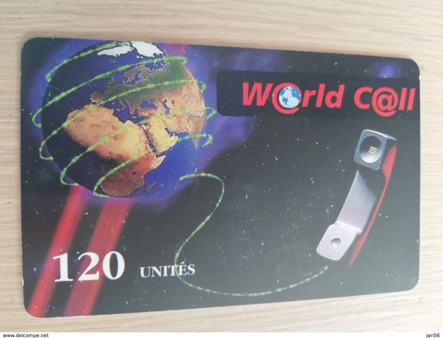 FRANCE/FRANKRIJK   WORLD CALL 120 U      PREPAID  USED    ** 1492** - Nachladekarten (Handy/SIM)