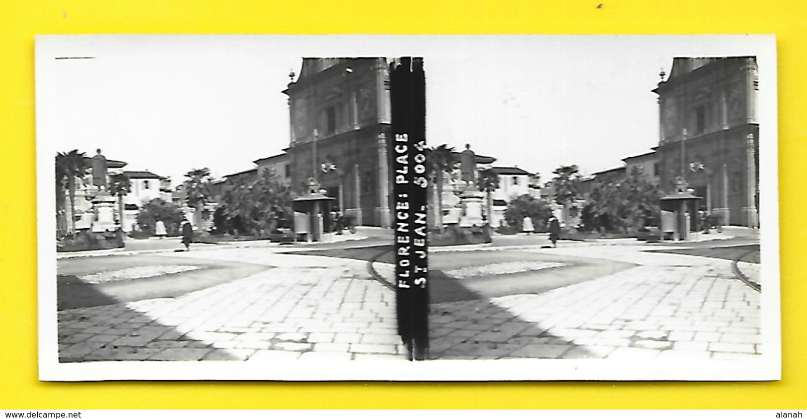 Vues Stéréos FLORENCE Place St Jean - Stereo-Photographie