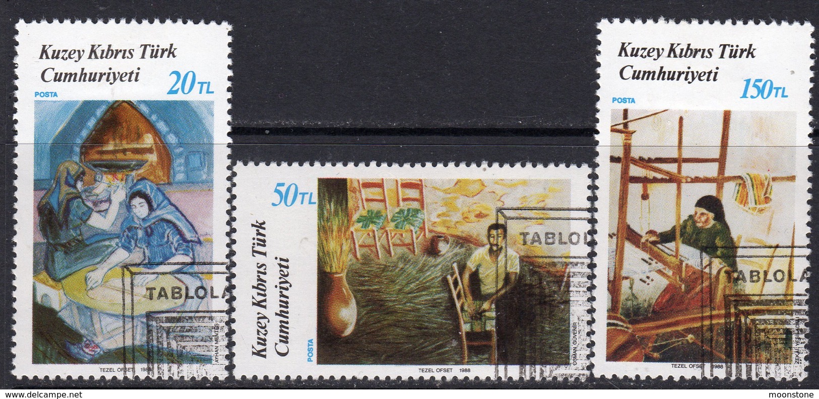 Cyprus Turkish 1988 Art VII Set Of 3, Used, SG 225/7 (A) - Used Stamps