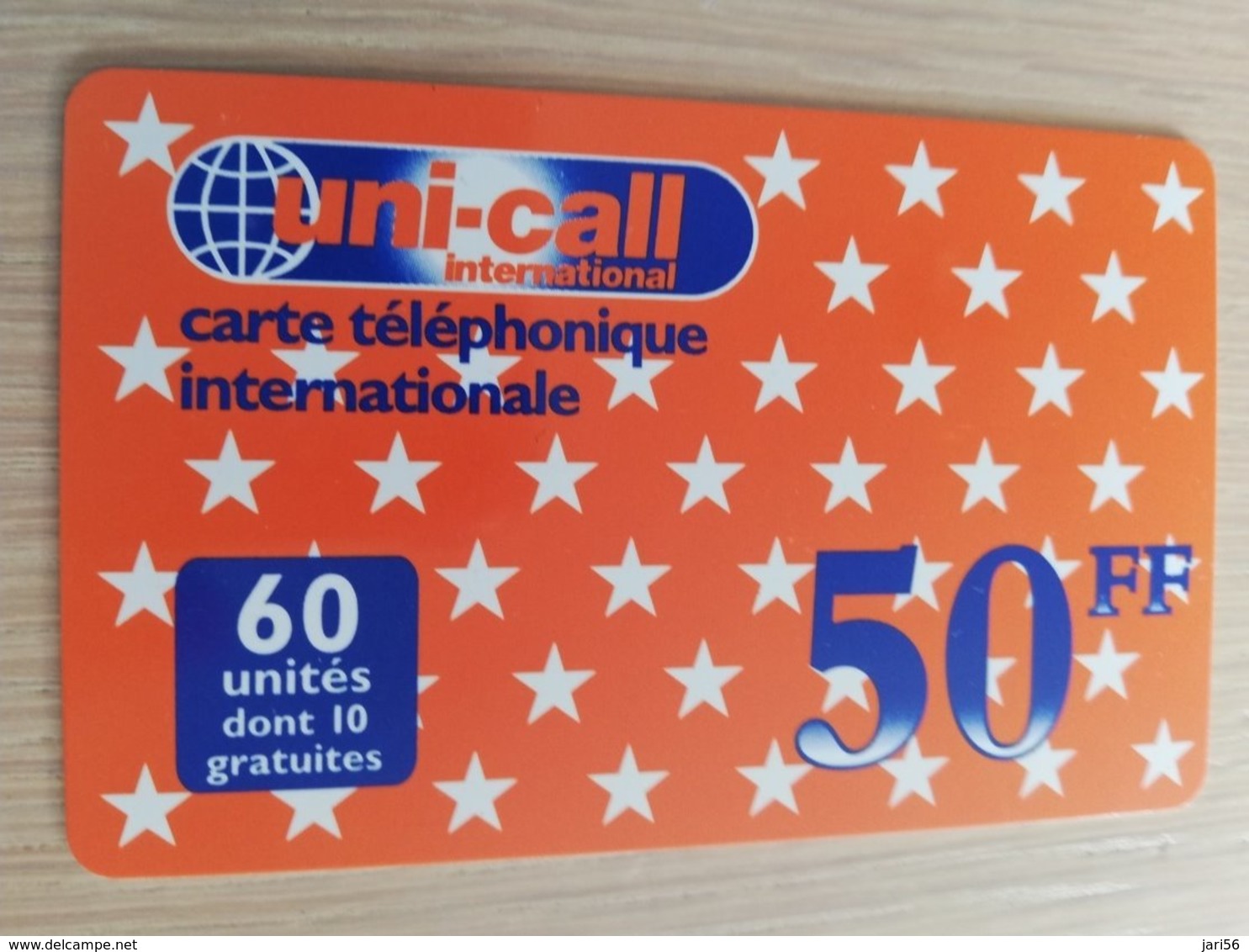 FRANCE/FRANKRIJK   UNICALL 50 FF    PREPAID  USED    ** 1495** - Nachladekarten (Handy/SIM)