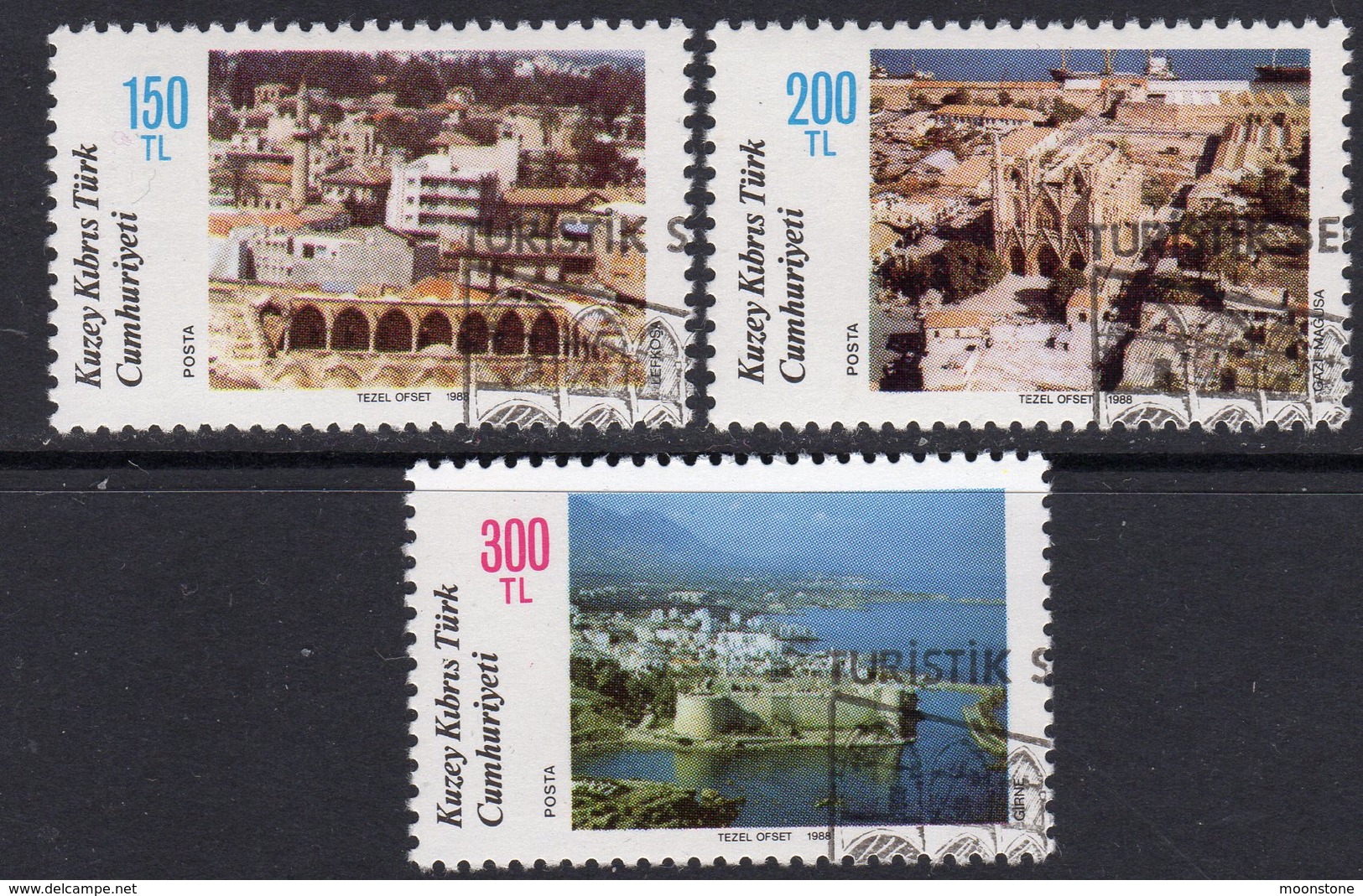 Cyprus Turkish 1988 Tourism Set Of 3, Used, SG 230/2 (A) - Oblitérés