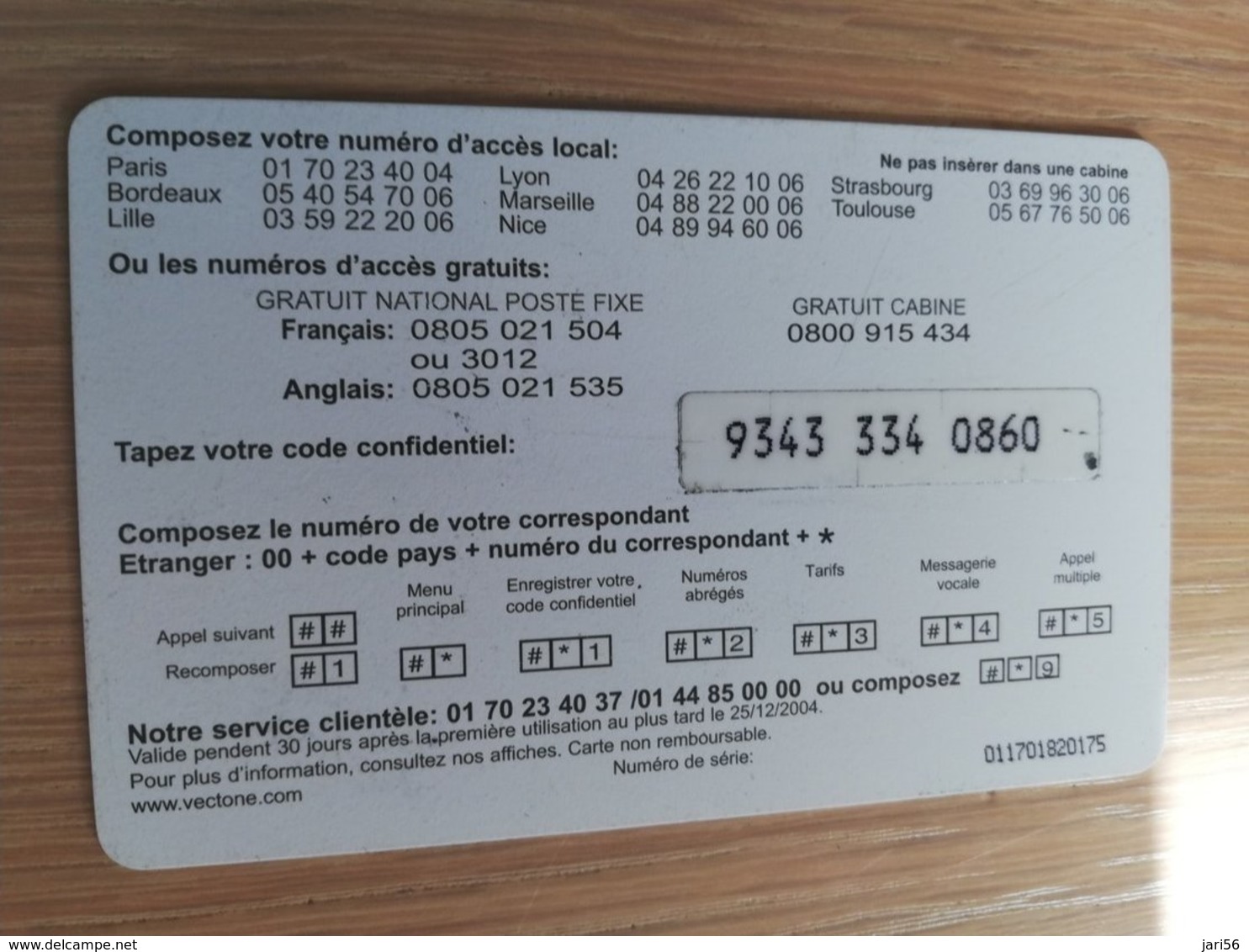 FRANCE/FRANKRIJK   FIXE 2 MOBIL € 7,5   PREPAID  USED    ** 1497** - Nachladekarten (Handy/SIM)