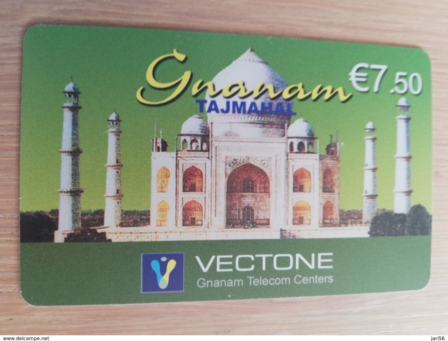 FRANCE/FRANKRIJK   GNANAM GREEN  € 7,5   PREPAID  USED    ** 1498** - Mobicartes (GSM/SIM)