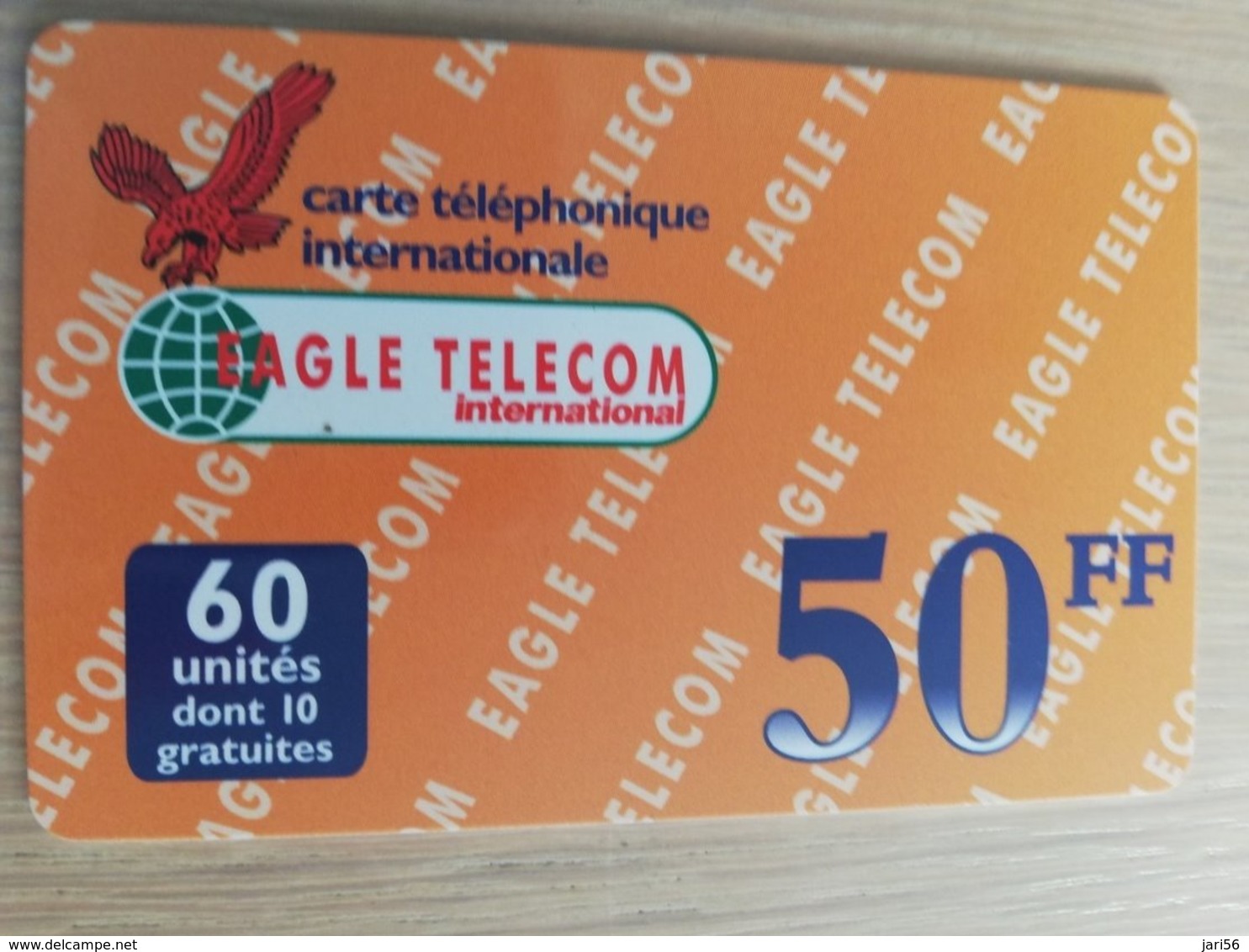FRANCE/FRANKRIJK  EAGLE TELECOM 50FF  PREPAID  USED    ** 1499** - Per Cellulari (telefonini/schede SIM)