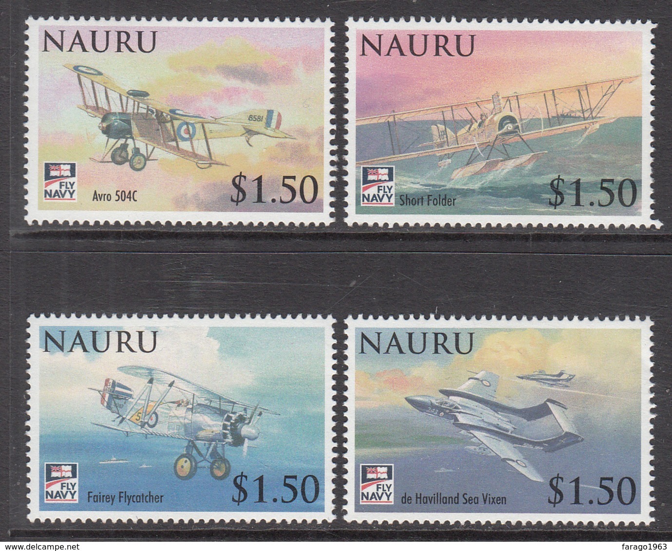 2009 Nauru Naval Aviation Military Planes  Complete Set Of 4 MNH - Nauru