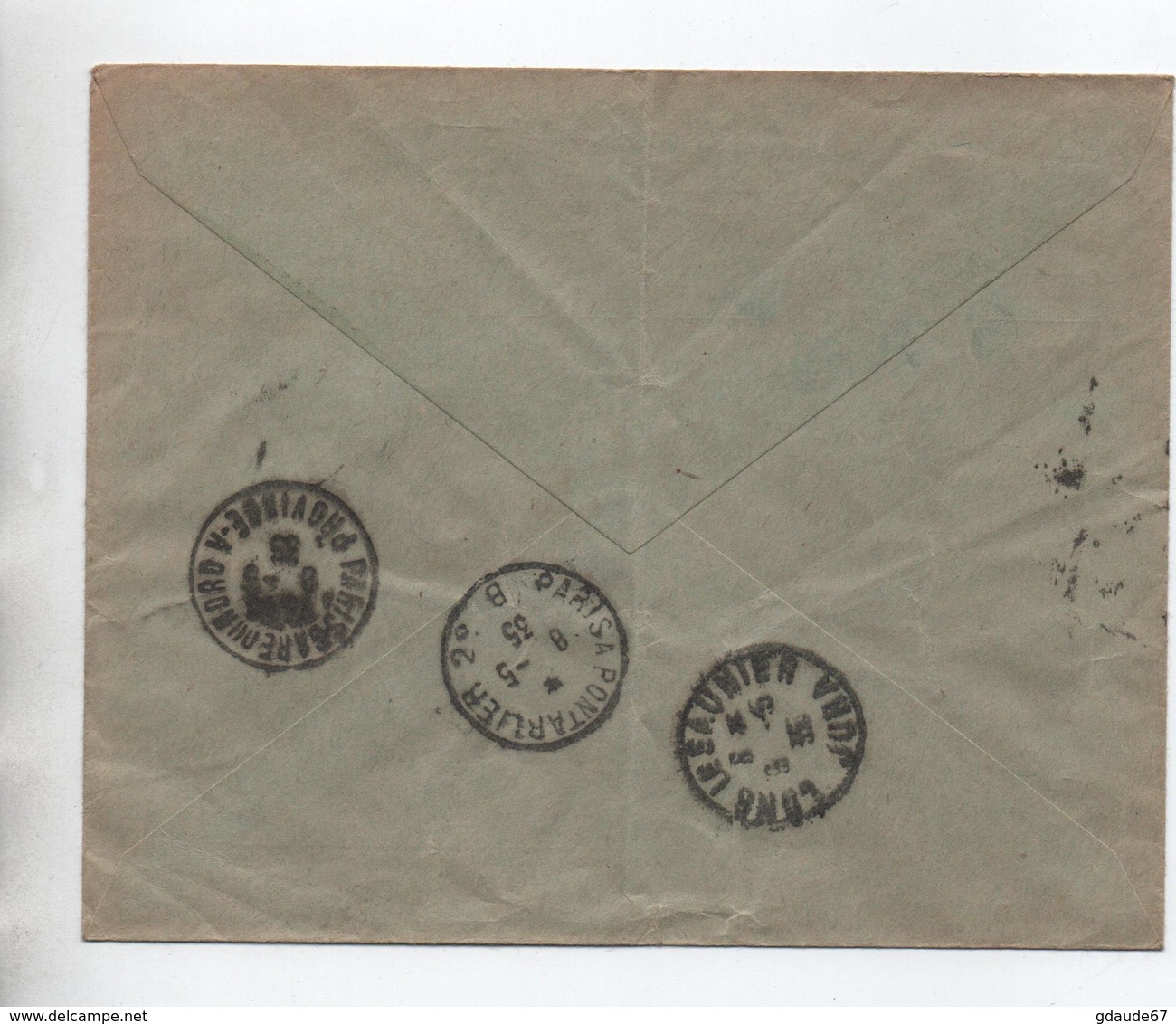 1935 - ENVELOPPE EXPRES De HOORN Pour LONS LE SAUNIER (JURA) - Postal History