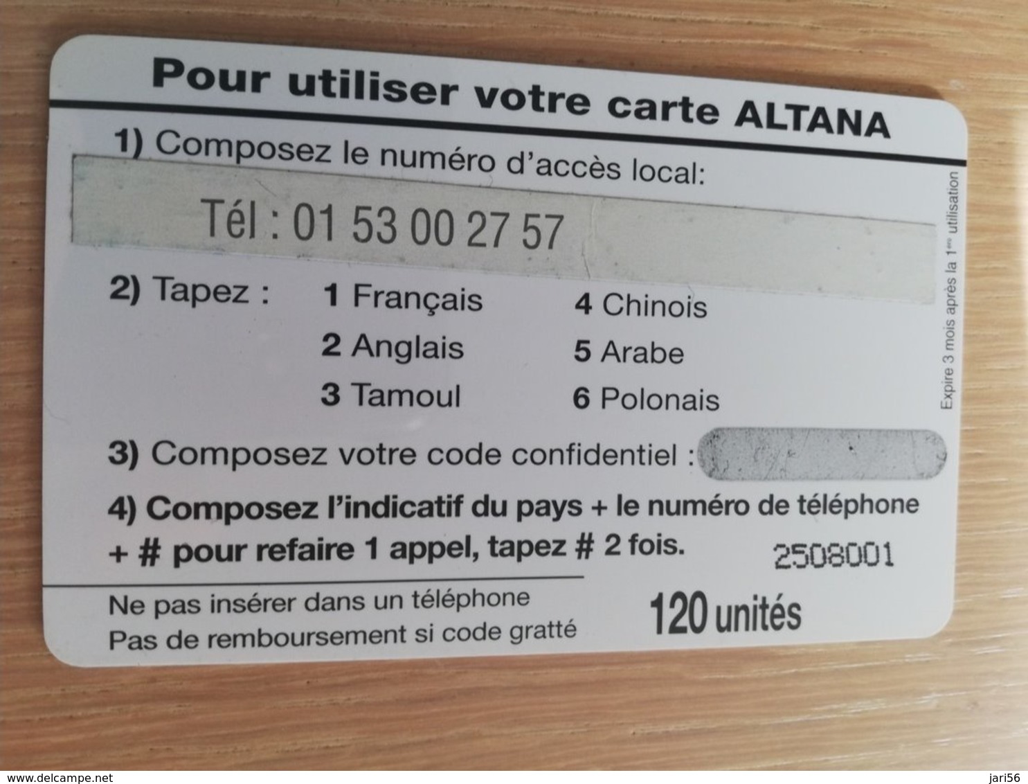 FRANCE/FRANKRIJK  1 ABC VIDEO DUPLI  120 UNITES  PREPAID  MINT     ** 1515** - Mobicartes (GSM/SIM)