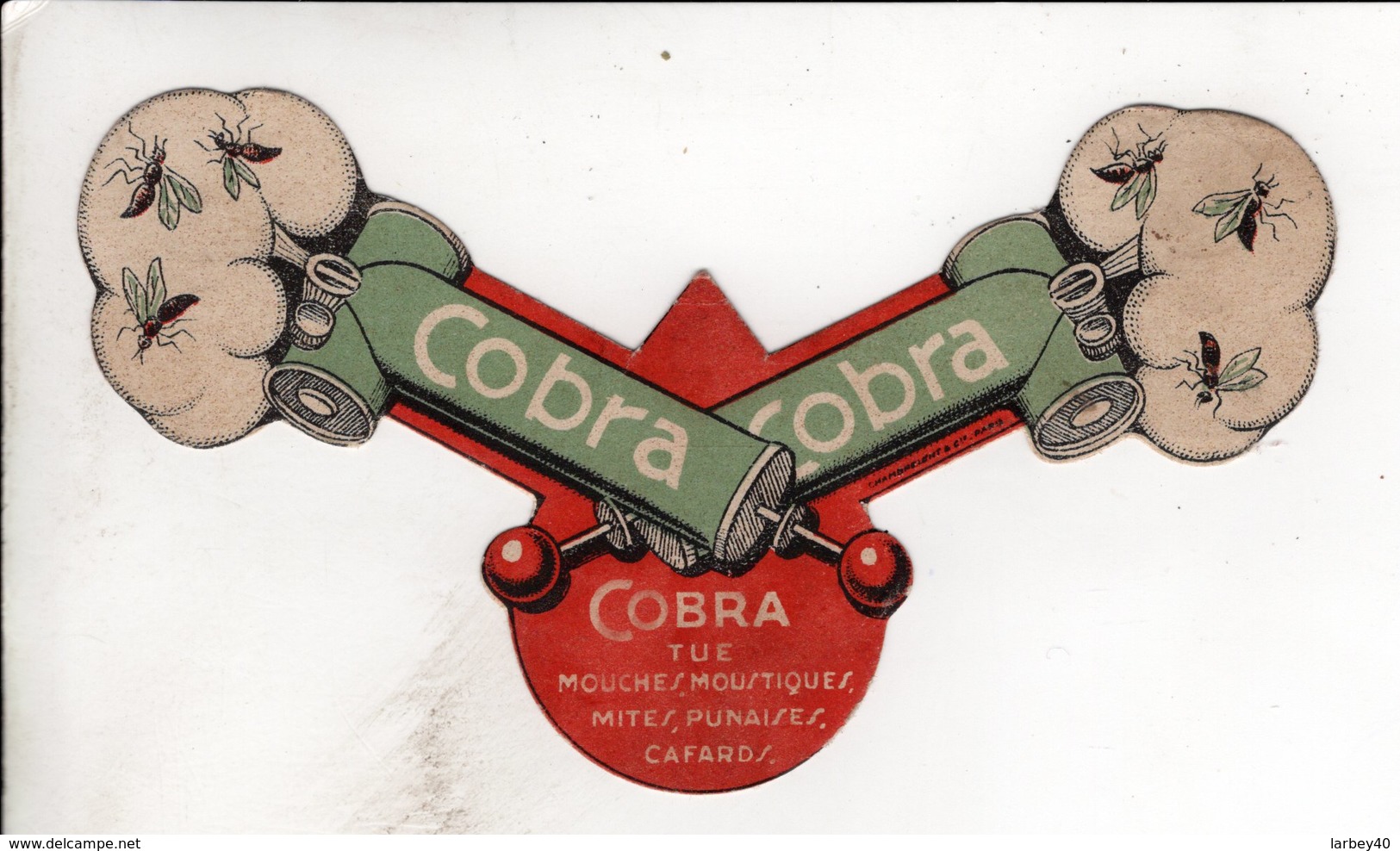 Pub Pulverisateur Cobra Tue Mouches Moustiques Mites Punaises Cafards - Advertising