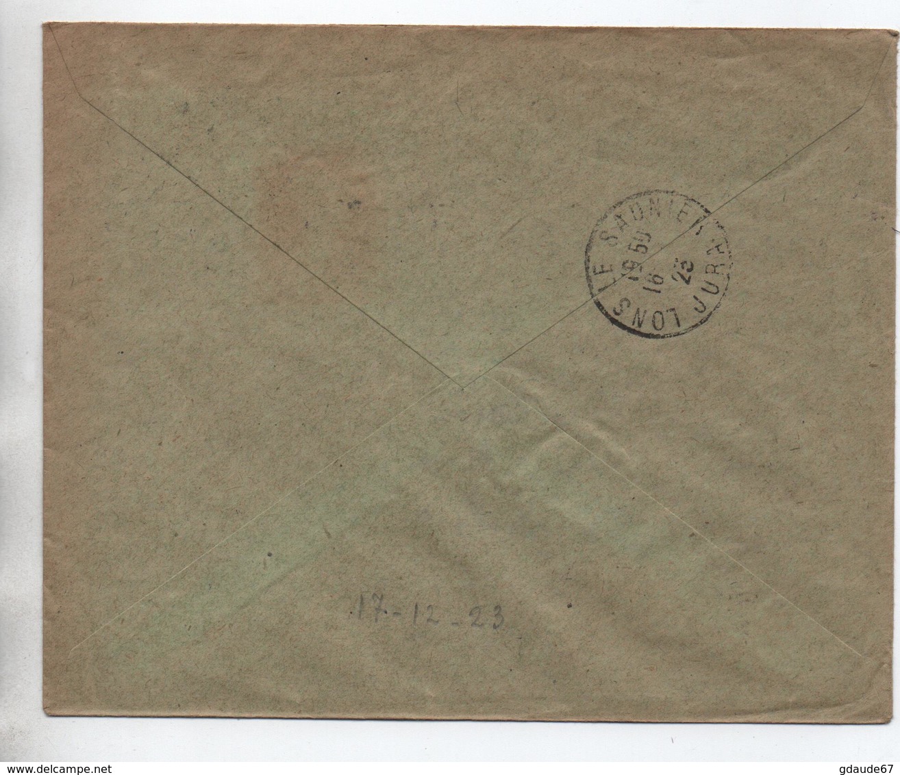 1923 - ENVELOPPE De 'S GRAVENHAGE Pour LONS LE SAUNIER (JURA) - Poststempel