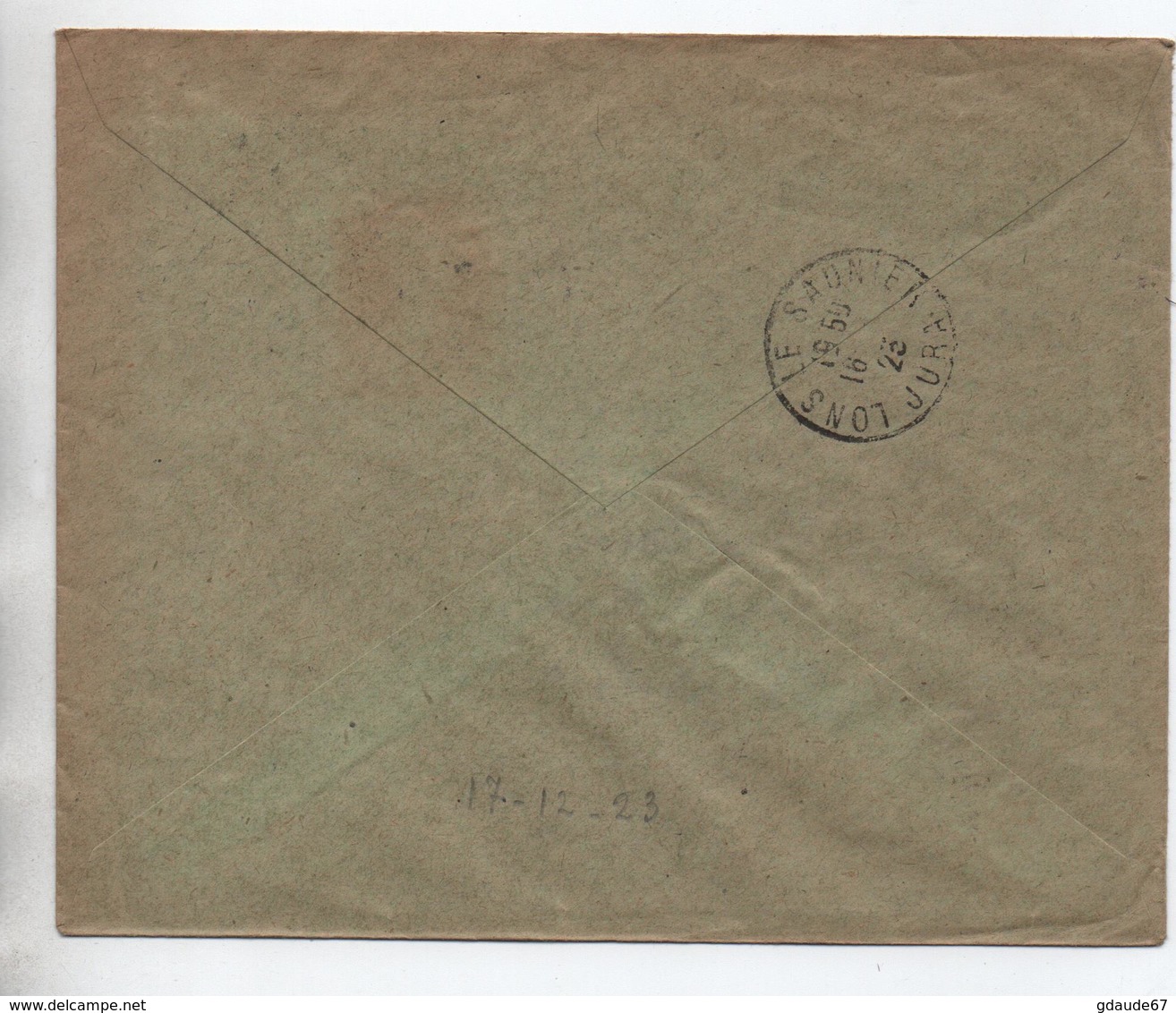 1923 - ENVELOPPE De 'S GRAVENHAGE Pour LONS LE SAUNIER (JURA) - Poststempels/ Marcofilie