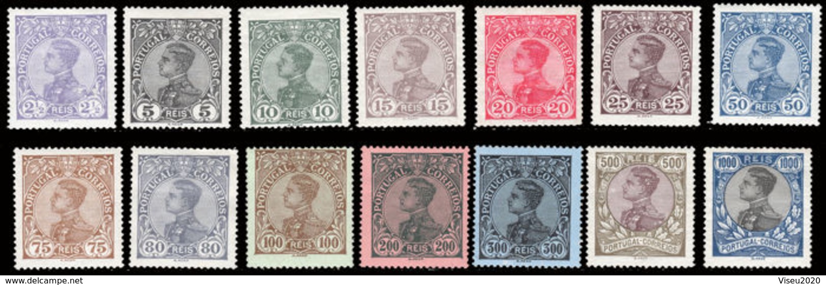 Portugal 1910 - D. Manuel II - Serie Completa NOVA C/ Charneira - Afinsa 156/169 - Nuevos