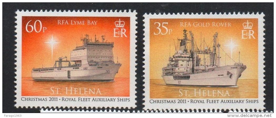 2011 St. Helena  Christmas Ships Complete Set Of 4  MNH - St. Helena