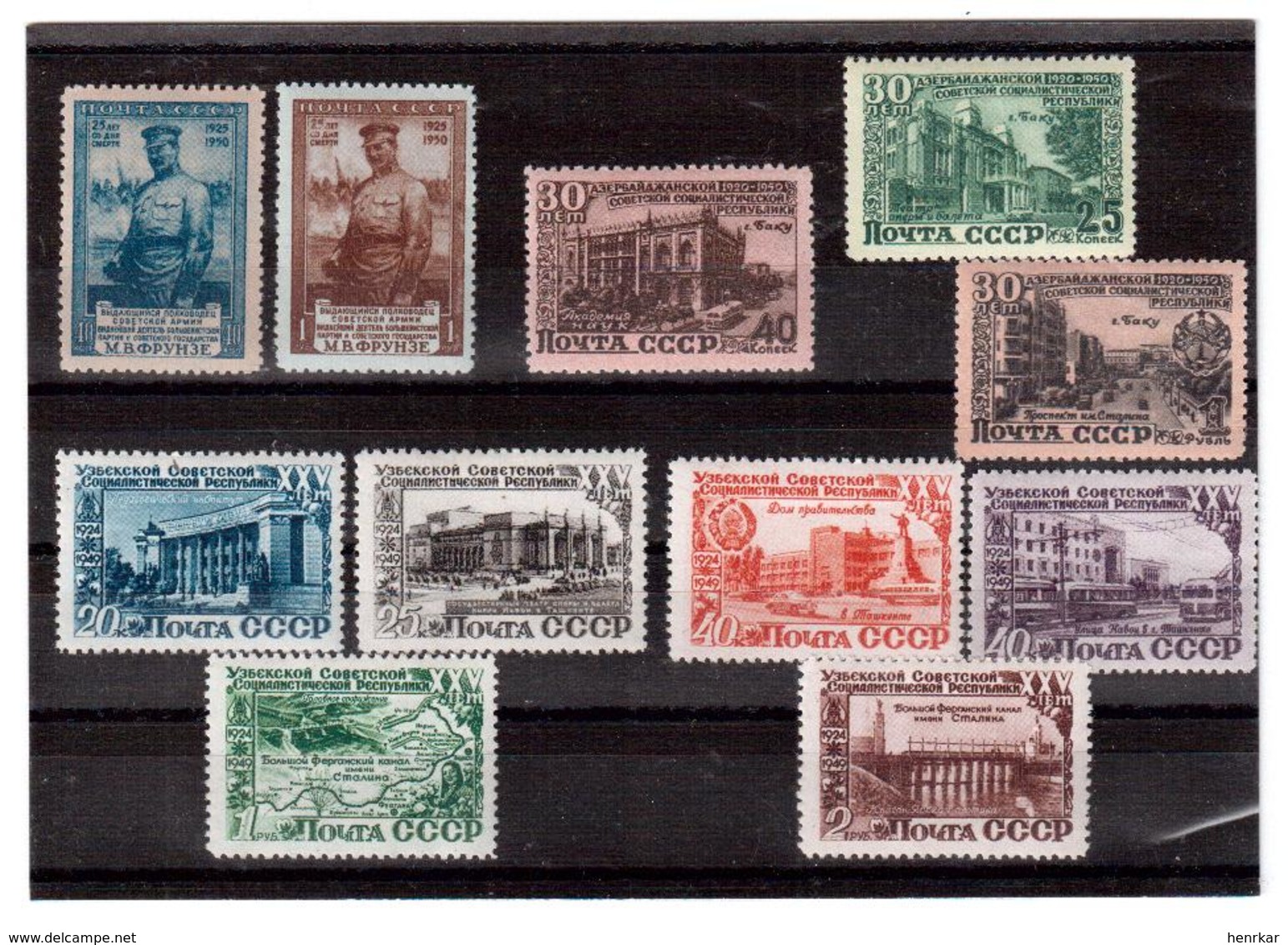 Russia 1949-50 3 Full Sheets MLH OG - Neufs