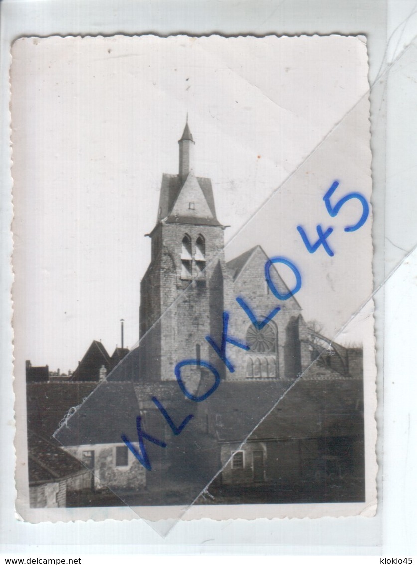 77 Nangis ( Seine Et Marne ) Vue Arrière De L'église Prise Depuis La Cour Des Maisons En Hauteur  - " Carte "  Photo - Nangis