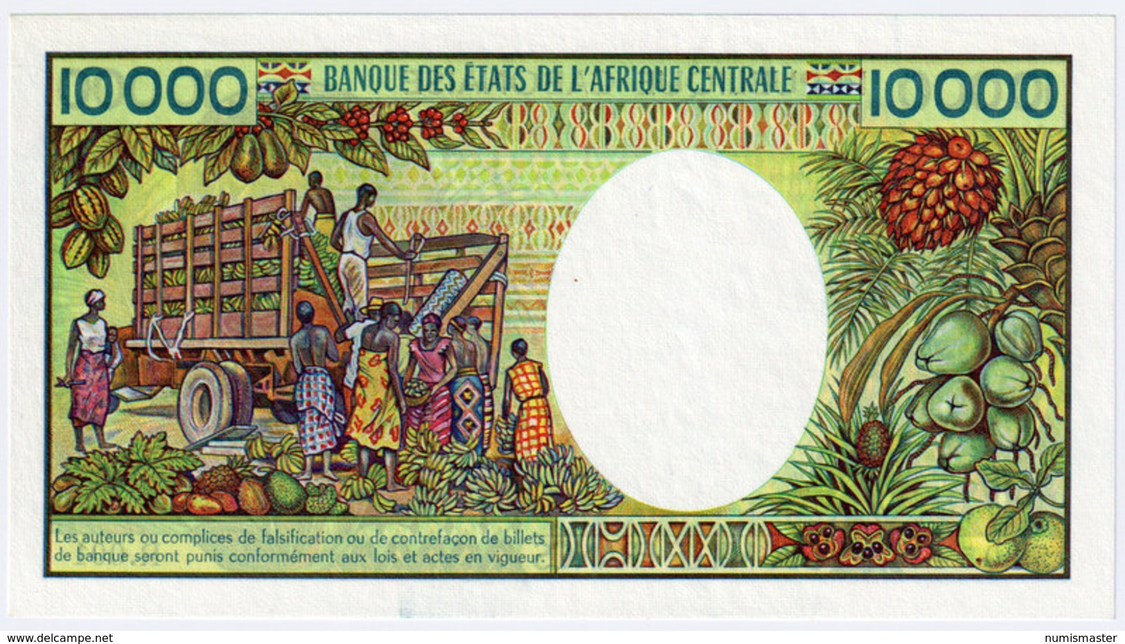 GABON 10 000 FRANCS P-7a UNC - Gabun