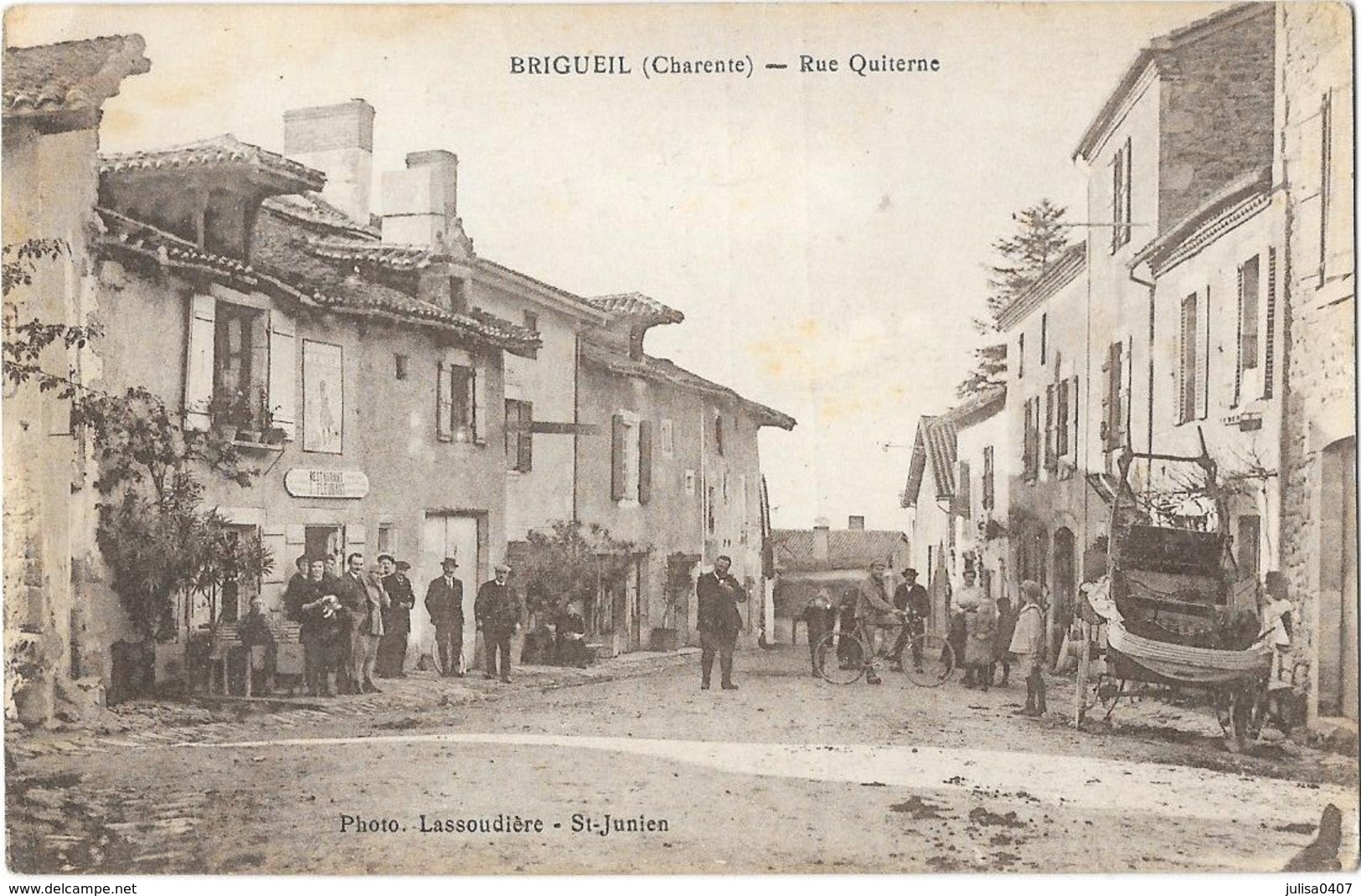 BRIGUEIL (16) Rue Quiterne Belle Animation - Sonstige & Ohne Zuordnung