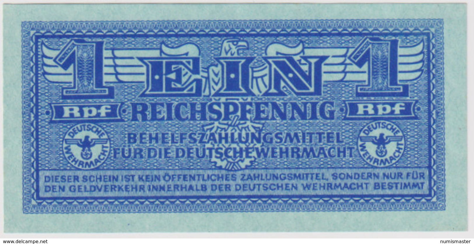 GERMANY, WW II, , 1 REICHSPFENNIG 1942 , P-32  UNC - Betaalmiddel - Dt. Wehrmacht