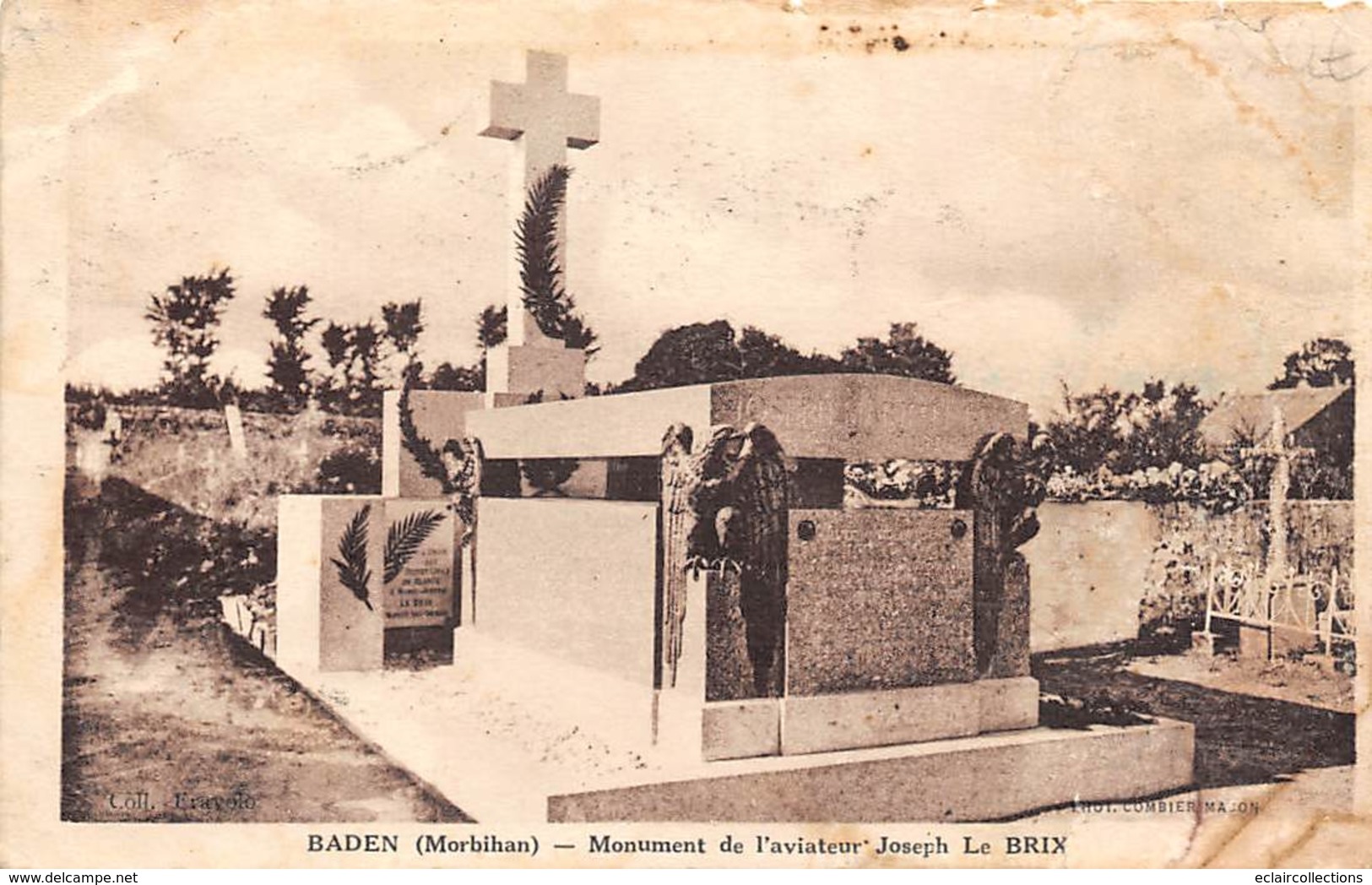 Baden       56          Monument De L'aviateur Joseph Le Brix        (Salissures Voir Scan) - Autres & Non Classés