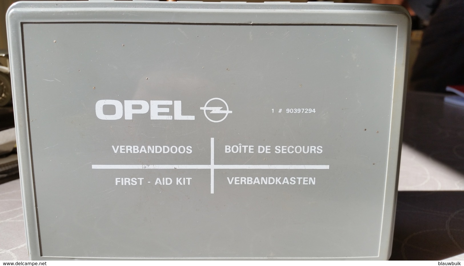 Vintage Opel/GM Verbanddoosfirst - Aid Kit Met Inhoud - Auto/moto