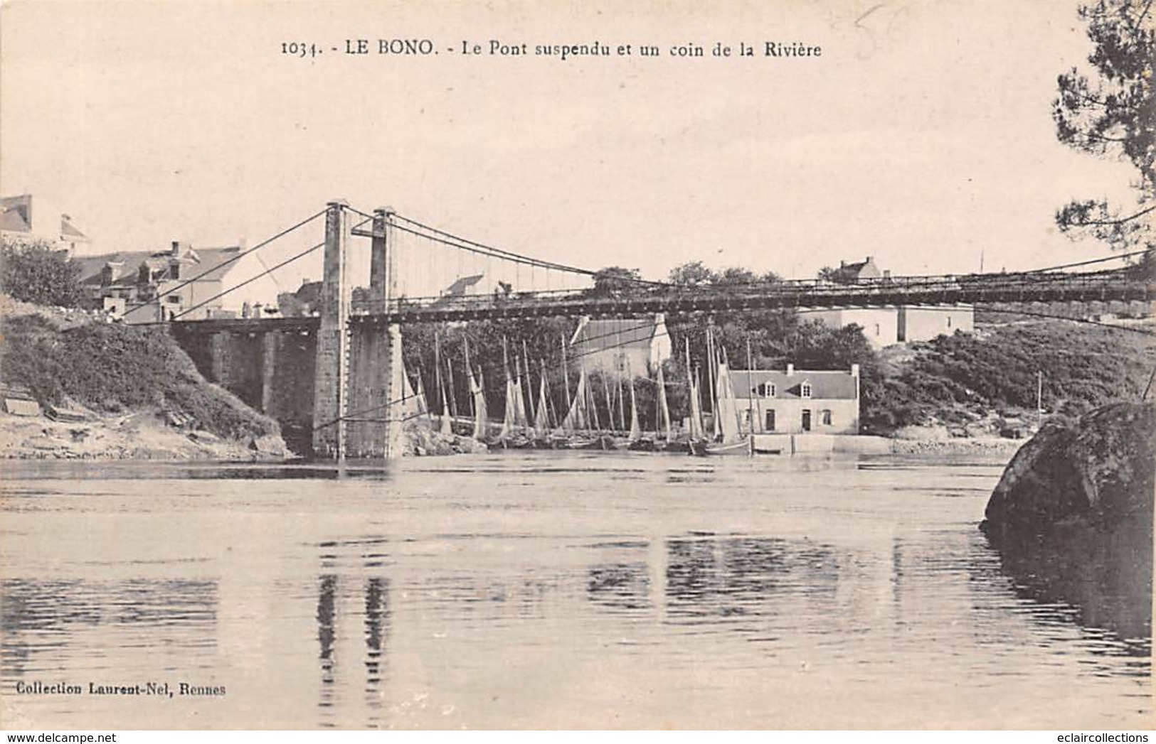 Le Bono        56        Le Pont Et Un Coin De La Rivière            (Voir Scan) - Other & Unclassified
