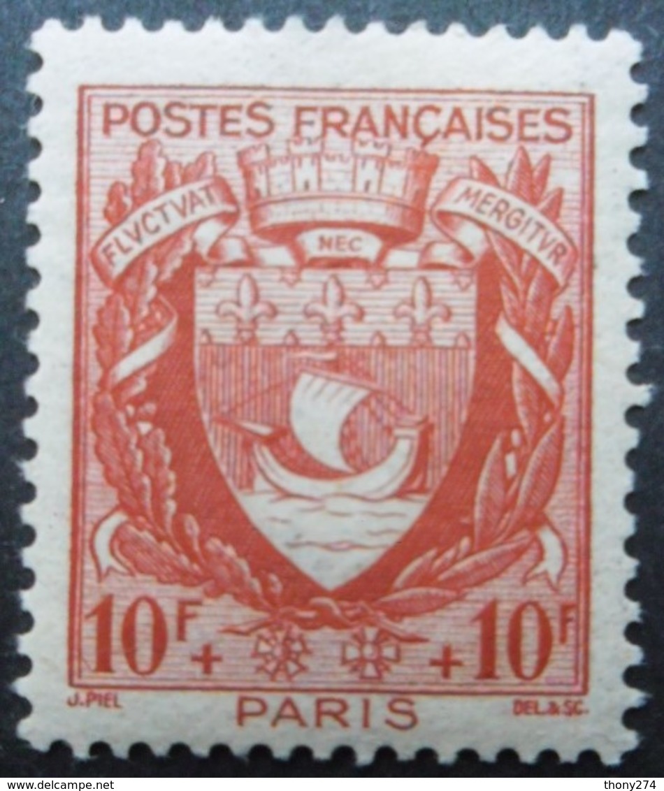 FRANCE Armoirie De Paris N°537 Neuf ** - 1941-66 Coat Of Arms And Heraldry