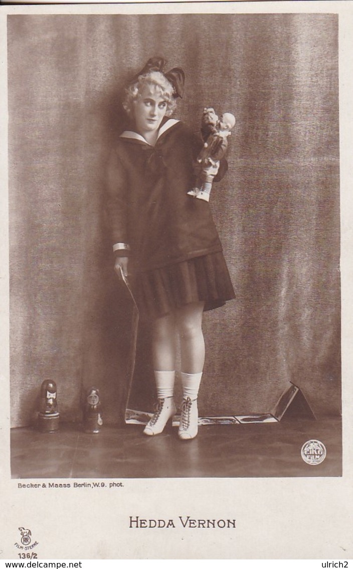 AK Hedda Vernon Als Schulmädchen - Schauspielerin  - Ca. 1920 (49333) - Actors