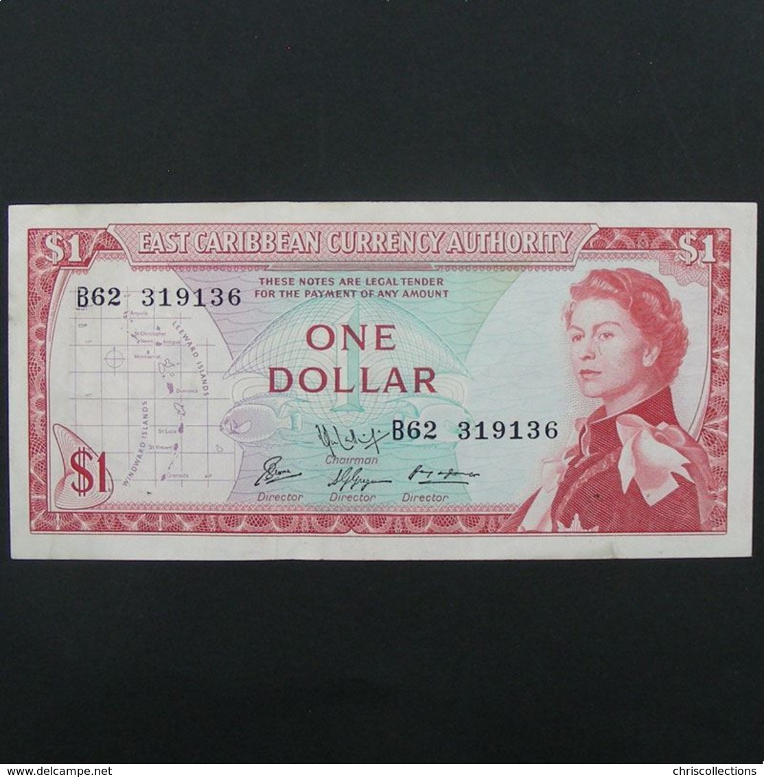 Iles Caraibes, 1 Dollar ND 1965, VF - Oostelijke Caraïben