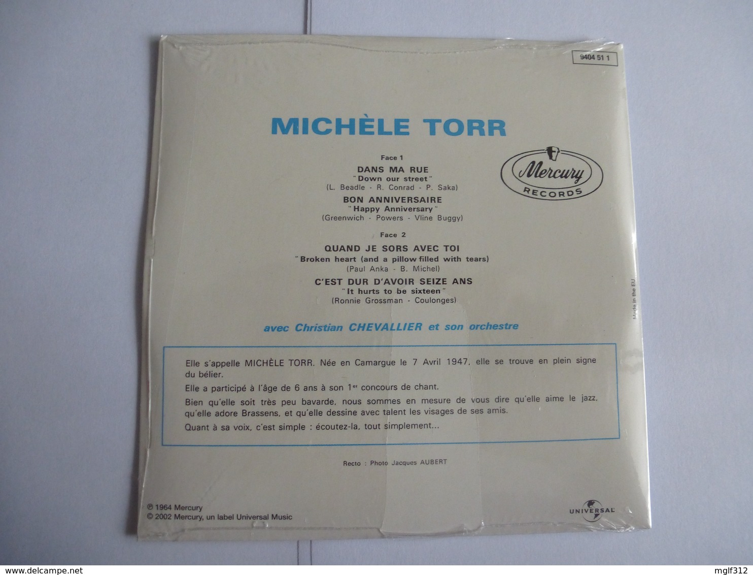 MICHELE TORR : CD Réeditions Du Vinyle Original - Scan Recto Et Verso - Collector's Editions
