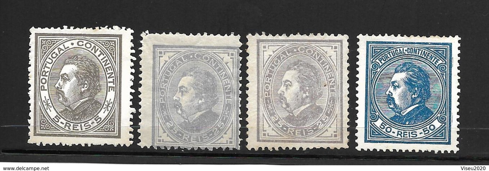 Portugal 1880 - D. Luís . De Perfil - Serie Completa Afinsa 52/55 - Unused Stamps