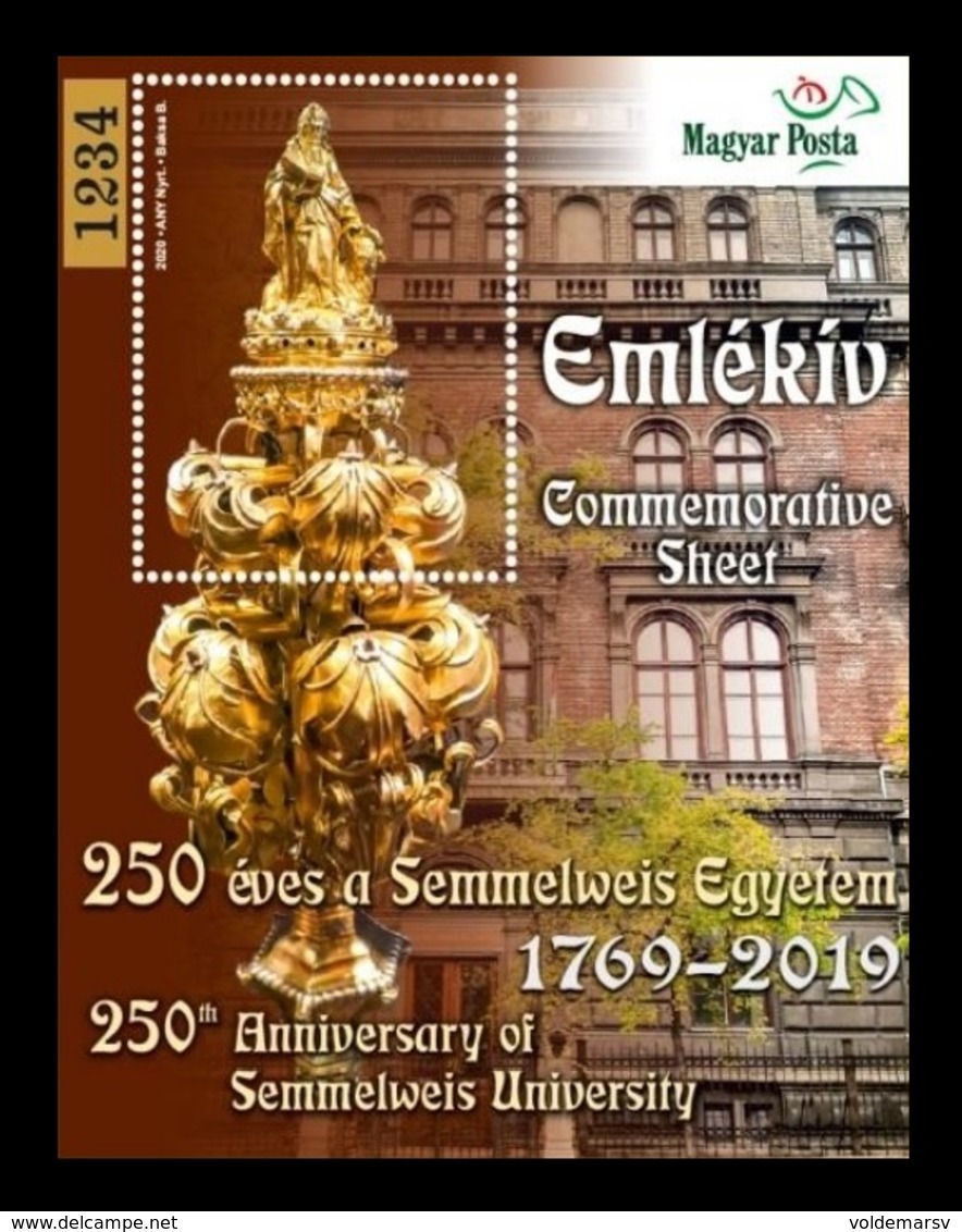 Hungary 2020 Medicine. Semmelweis University MNH ** - Feuillets Souvenir