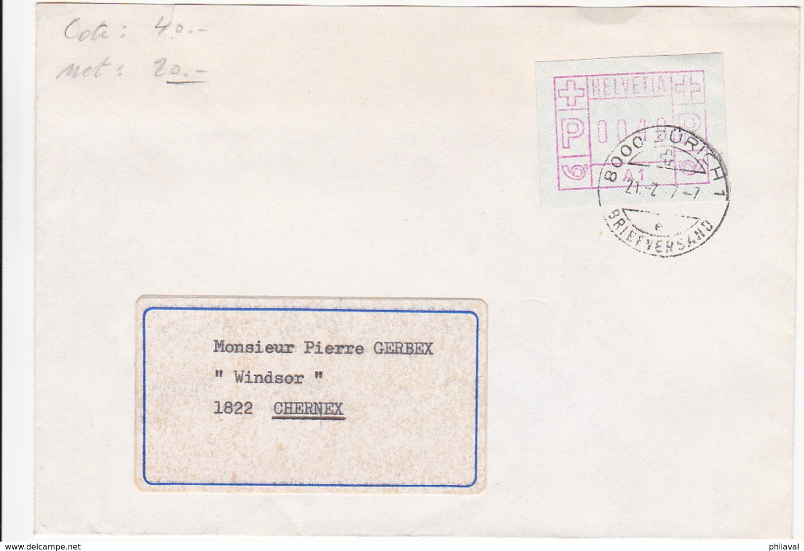 Lot De 4 Lettres Avec Affranchissement D'automates - Cote : 300.- - Automatic Stamps