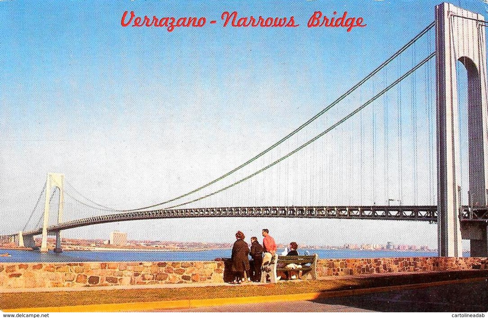 [DC12170] CPA - UNITED STATES - NEW YORK CITY - VERRAZZANO NARROWS BRIDGE - PERFETTA - Non Viaggiata - Bruggen En Tunnels