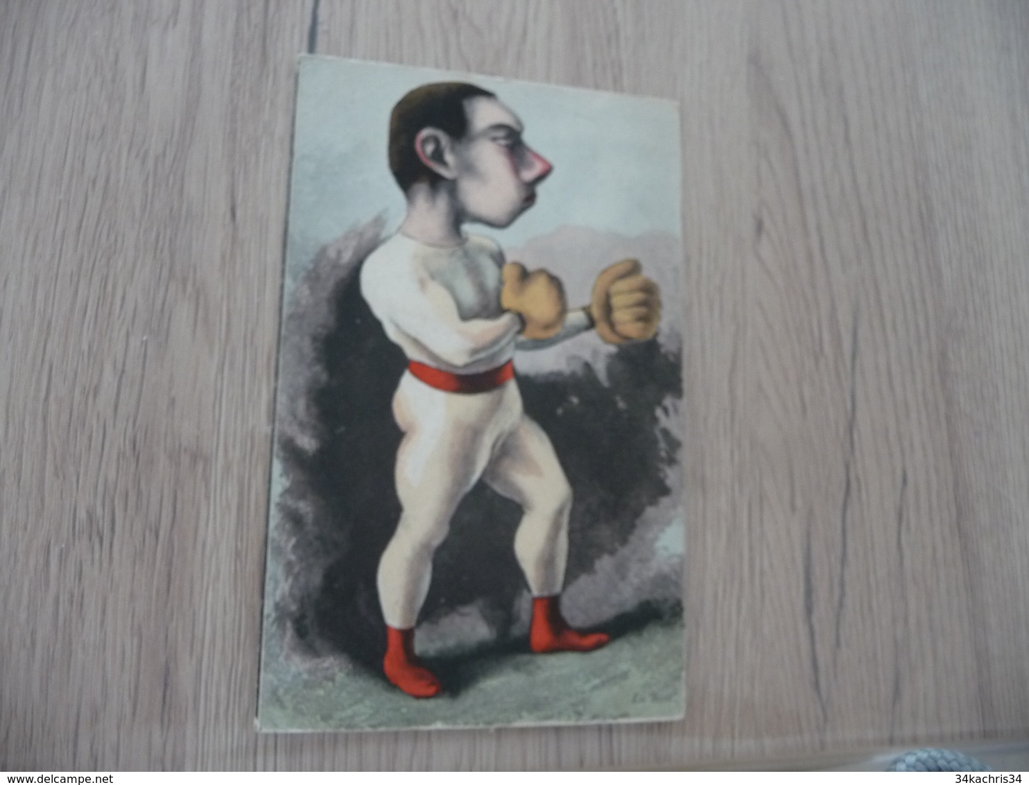 CPA Thème Boxe Illustrateur Avant 1906 - Pugilato