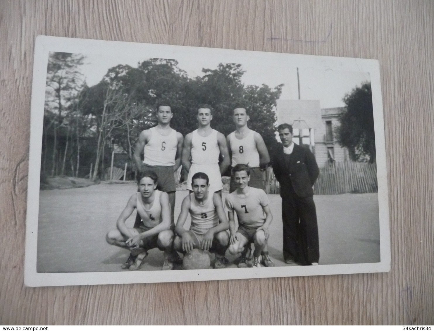 Carte Photo Sport Basket-Ball Identifiée Au Dos Championnats 1940/   1941 équipe Junior GLEA - Pallacanestro