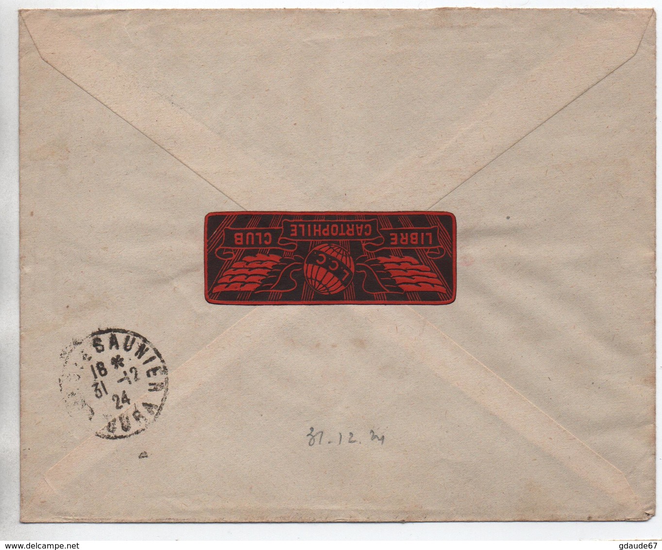 1924 - ENVELOPPE RECOMMANDEE De 'S GRAVENHAGE Pour LONS LE SAUNIER (JURA) - Postal History