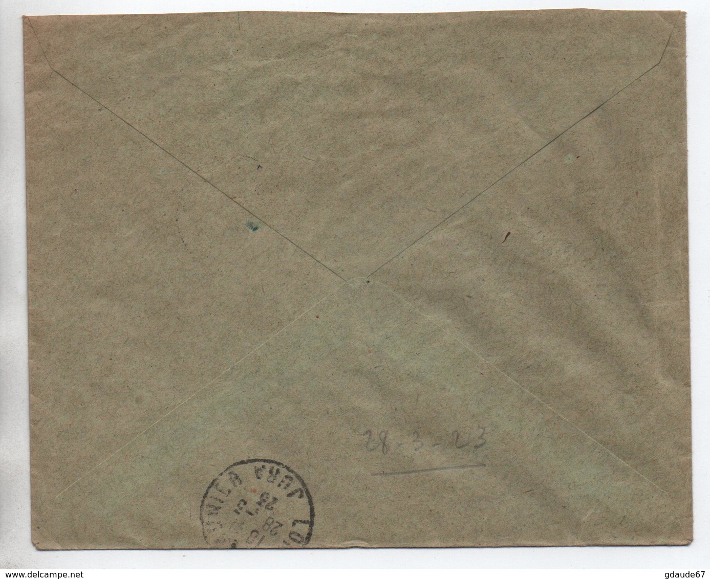 1923 - ENVELOPPE De 'S GRAVENHAGE Pour LONS LE SAUNIER (JURA) - Postal History