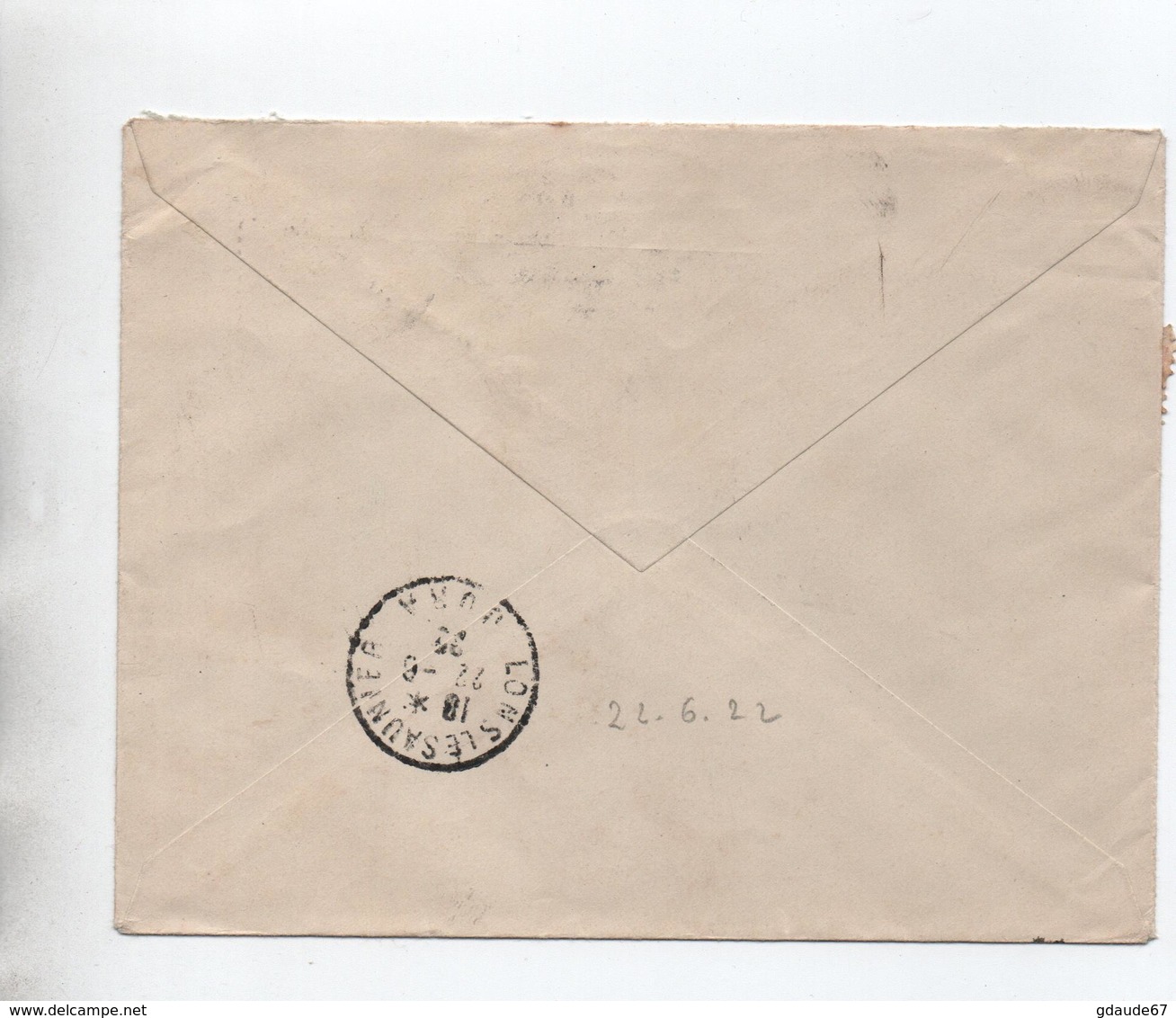 1922 - ENVELOPPE De DODRECHT Pour LONS LE SAUNIER (JURA) - Postal History