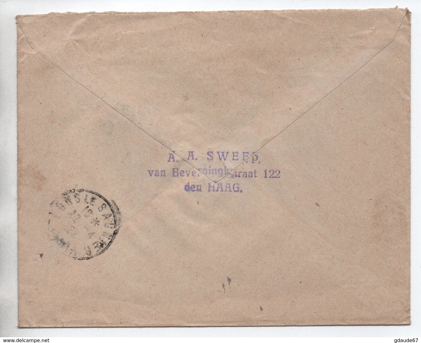 1922 - ENVELOPPE De 'S GRAVENHAGE Pour LONS LE SAUNIER (JURA) - Poststempels/ Marcofilie