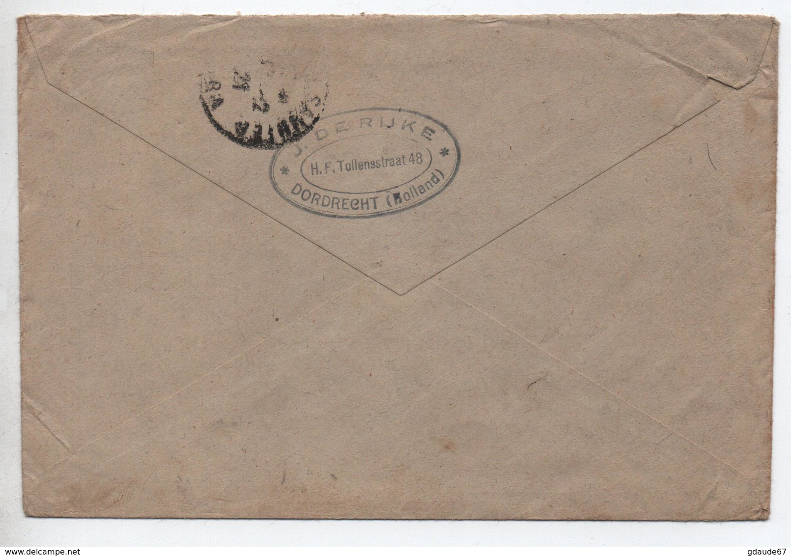 1921 - ENVELOPPE De DODRECHT Pour LONS LE SAUNIER (JURA) - Poststempel