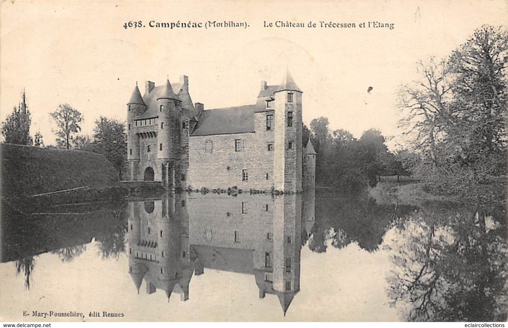 Campénéac      56         Le Château De Trécesson .      (Voir Scan) - Andere & Zonder Classificatie
